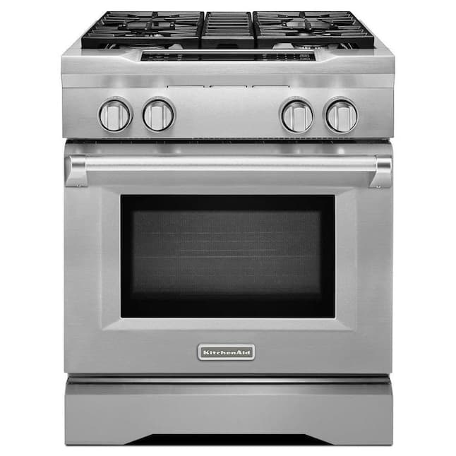 KitchenAid 30-Inch Dual-Fuel Range with Even-Heat True Convection